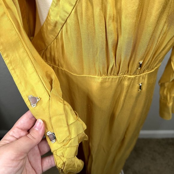 L'Academie The Gigi Maxi Dress in Mustard Yellow - Picture 8 of 14